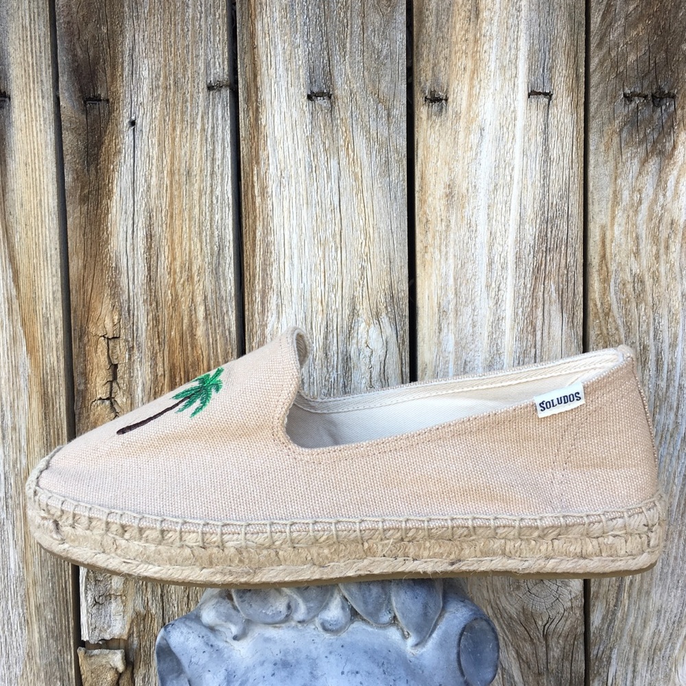 NWT Soludos Palm Tree Smoking Slipper 10 - Picture 4 of 8